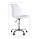 Bürostuhl >Stavanger< in Weiss, Glattlederoptik - 48x94x54cm (BxHxT)