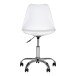 Bürostuhl >Stavanger< in Weiss, Glattlederoptik - 48x94x54cm (BxHxT)