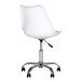 Bürostuhl >Stavanger< in Weiss, Glattlederoptik - 48x94x54cm (BxHxT)