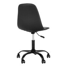 Bürostuhl >Stockholm< in Schwarz, Glattlederoptik - 53x94x53cm (BxHxT)