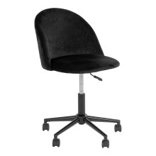 Bürostuhl >Geneve< in Schwarz, Velour -...