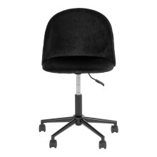 Bürostuhl >Geneve< in Schwarz, Velour - 55x87x55cm (BxHxT)