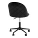 Bürostuhl >Geneve< in Schwarz, Velour - 55x87x55cm (BxHxT)