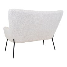 2-Sitzer >Glasgow< in Weiss, Stoff - 128x97x73cm (BxHxT)