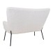 2-Sitzer >Glasgow< in Weiss, Stoff - 128x97x73cm (BxHxT)