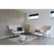 2-Sitzer >Glasgow< in Weiss, Stoff - 128x97x73cm (BxHxT)