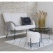 2-Sitzer >Glasgow< in Weiss, Stoff - 128x97x73cm (BxHxT)