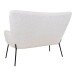 2-Sitzer >Glasgow< in Weiss, Stoff - 128x97x73cm (BxHxT)