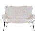 2-Sitzer >Glasgow< in Weiss, Stoff - 128x97x73cm (BxHxT)