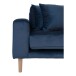 Ecksofa >Lido< in Dunkelblau, Velour - 290x76x92cm (BxHxT)