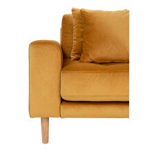 Ecksofa >Lido< in Senfgelb, Velour - 290x76x92cm (BxHxT)