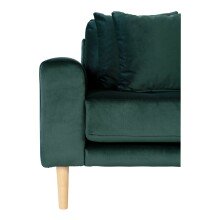 Ecksofa >Lido< in Grün, Velour - 290x76x92cm (BxHxT)