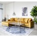 Ecksofa >Lido< in Senfgelb, Velour - 290x76x92cm (BxHxT)