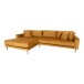 Ecksofa >Lido< in Senfgelb, Velour - 290x76x92cm (BxHxT)