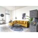 Ecksofa >Lido< in Senfgelb, Velour - 290x76x92cm (BxHxT)