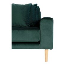 Ecksofa >Lido< in Grün, Velour - 290x76x92cm (BxHxT)