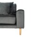Ecksofa >Lido< in Grau, Velour - 290x76x92cm (BxHxT)