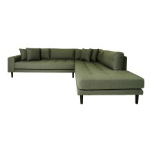 Ecksofa >Lido< in Olivgrün, Stoff -...