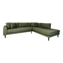 Ecksofa >Lido< in Olivgrün, Stoff -...