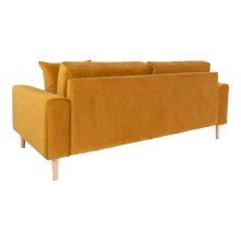 2,5-Sitzer >Lido< in Senfgelb, Velour - 180x76x93cm (BxHxT)