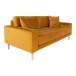 2,5-Sitzer >Lido< in Senfgelb, Velour - 180x76x93cm (BxHxT)