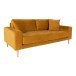 2,5-Sitzer >Lido< in Senfgelb, Velour - 180x76x93cm (BxHxT)