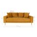 2,5-Sitzer >Lido< in Senfgelb, Velour - 180x76x93cm (BxHxT)