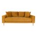 2,5-Sitzer >Lido< in Senfgelb, Velour - 180x76x93cm (BxHxT)