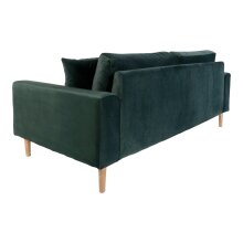 2,5-Sitzer >Lido< in Grün, Velour - 180x76x93cm (BxHxT)