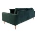 2,5-Sitzer >Lido< in Grün, Velour - 180x76x93cm (BxHxT)