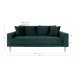 2,5-Sitzer >Lido< in Grün, Velour - 180x76x93cm (BxHxT)