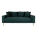 2,5-Sitzer >Lido< in Grün, Velour - 180x76x93cm (BxHxT)