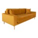 3-Sitzer >Lido< in Senfgelb, Velour - 210x76x93cm (BxHxT)
