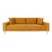 3-Sitzer >Lido< in Senfgelb, Velour - 210x76x93cm (BxHxT)