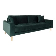 3-Sitzer >Lido< in Grün, Velour - 210x76x93cm...