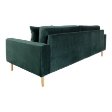 3-Sitzer >Lido< in Grün, Velour - 210x76x93cm (BxHxT)