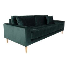 3-Sitzer >Lido< in Grün, Velour - 210x76x93cm (BxHxT)