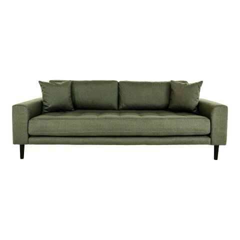 3-Sitzer >Lido< in Olivgrün, Stoff - 210x76x93cm (BxHxT)
