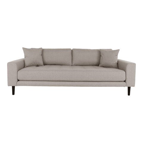 3-Sitzer >Lido< in Grau, Stoff - 210x76x93cm (BxHxT)