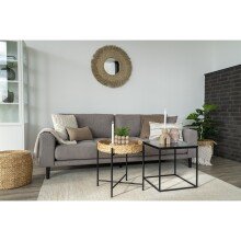 3-Sitzer >Lido< in Grau, Stoff - 210x76x93cm (BxHxT)