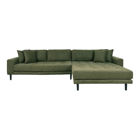 Ecksofa >Lido< in Olivgrün, Stoff - 290x76x92cm (BxHxT)