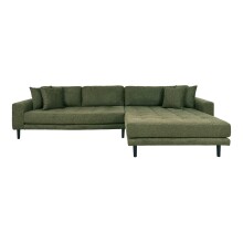 Ecksofa >Lido< in Olivgrün, Stoff -...