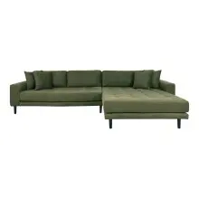 Ecksofa >Lido< in Olivgrün, Stoff -...