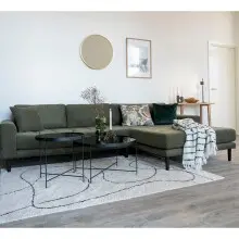 Ecksofa >Lido< in Olivgrün, Stoff -...