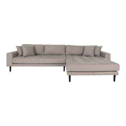 Ecksofa >Lido< in Grau, Stoff - 290x76x92cm (BxHxT)
