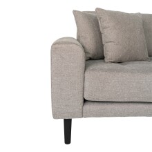 Ecksofa >Lido< in Grau, Stoff - 290x76x92cm (BxHxT)