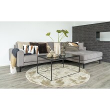 Ecksofa >Lido< in Grau, Stoff - 290x76x92cm (BxHxT)