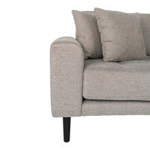 Ecksofa >Lido< in Grau, Stoff - 290x76x92cm (BxHxT)