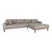 Ecksofa >Lido< in Grau, Stoff - 290x76x92cm (BxHxT)