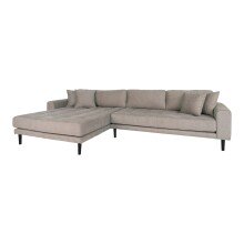 Wohnlandschaft >Lido< in Grau, Stoff - 290x76x92cm...
